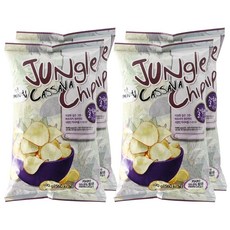 롯데 정글 카사바칩 갈릭맛 과자, 100g, 4개