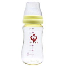 PLORA PES 奶瓶 300ml 奶嘴, 黃色
