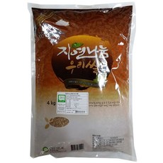 초록아리울 자연나눔 우리쌀 통밀쌀 기타쌀, 1개, 4kg, 1개