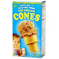 렛츠두오가닉 아이스크림 콘 비건 올 내추럴, 3g, 12개