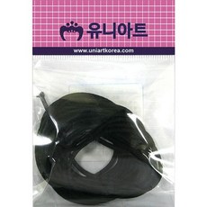 유니아트 칼라고무줄, 검정, 9개
