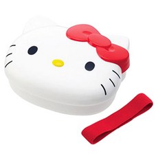 스케이터 헬로키티 페이스 도시락 1단, 레드, 1개