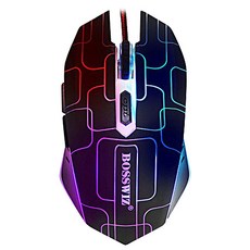 보스위즈 게이밍 유선 마우스, BM-326, 블랙