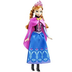 디즈니 겨울왕국 스파클링 안나 인형, 혼합색상, 1개