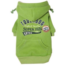 TOUCHPET 寵物刺繡連帽T恤 TD14W012A, 綠色