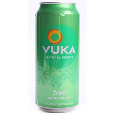 Vuka 스파클링 에너지 드링크 리뉴 망고 피치맛, 473ml, 1개