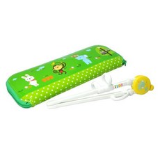키즈 지능개발 젓가락케이스 세트, 그린, 2개