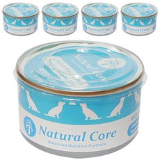 네츄럴코어 강아지 영양 간식 캔, 혼합맛(게맛살/치킨), 95g, 5개