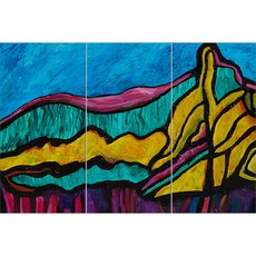 Abstract067 층층 색색의 물결들 각 3장