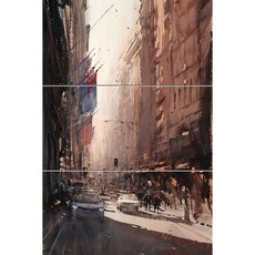 Scenery673 노을을 머금은 도시 거리 3장, 혼합색상