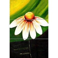 抽象017白花的優雅I 3張, 混色