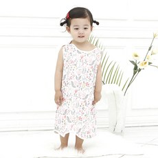 bebe chouette 女童圖案印花連身背心式睡裙