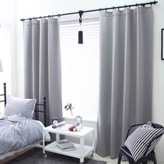 居家露台 里茲 三層全遮光窗簾 1p 組, 灰色