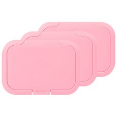 자바락 물티슈캡, 3개, 핑크