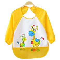 JOY MULTI 長袖防水圍兜, 黃色