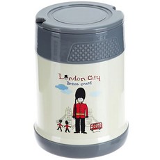 퀸센스 스텐레스 보온보냉 죽통, 런던시티, 350ml, 1개