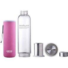 원데이 찻잎망글라스 텀블러, 핑크, 550ml, 1개