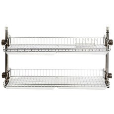 頂天立地雙層高級餐具瀝水架, 1 個