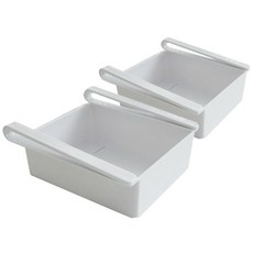해피툴 서랍식 냉장고 수납함, 화이트, 2개입
