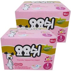 요요쉬 강아지 기저귀 여아용 1단계, 신생아, 10개입, 2개