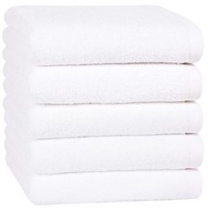 Songwol 松月 素色基本款洗臉毛巾 120g, 5個, 白色