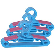 하트논슬립 어린이옷걸이, 블루, 30개