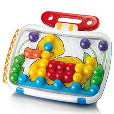 Quercetti Fantacolor 2in1 Junior Combi, 透明板+雙面白板盒+雙面草圖 6張+6色積木 60顆, 60顆