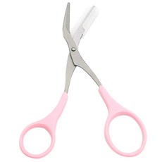 카이 네일리안 QEC 빗달린 눈썹 가위, 핑크, 1개