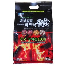 바로산업 바로활활 피크닉 참숯, 1.8kg, 1개