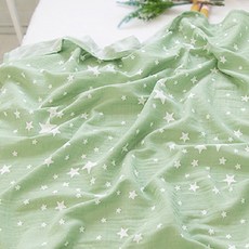 Apoa Room 星星印花薄毯, 綠色