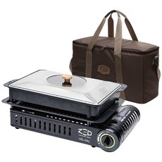 제드 올리브가스BBQ 그릴구이팬세트, 5p (본체 1p, 전골팬 1p, 그릴구이팬 1p, 뚜껑 1p, 캐리백 1p)