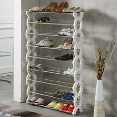 Tres Belle 造型9層鞋櫃 白色, 1個
