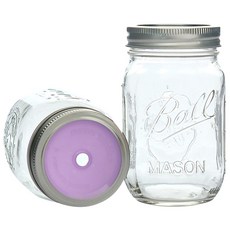 Ball 레귤러컬러리드 빨대텀블러 퍼플, 473ml, 2개