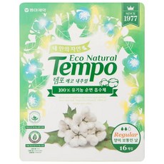 템포 에코 내추럴 삽입형 생리대, 16개입, 1개, 레귤러