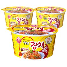 오뚜기 옛날 잡채 용기 매콤한맛, 3개