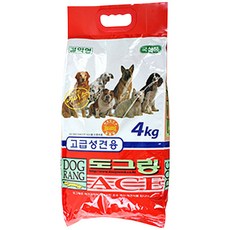 도그랑 어덜트 강아지 에이스 건식사료, 닭, 4kg, 1개