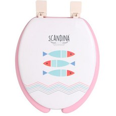 SHABATH U型印花軟質馬桶蓋 M號, 魚, 1個