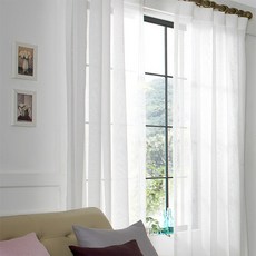nono deco 天鵝亞麻感窗簾, 白色