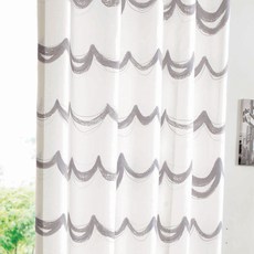 Apoa Room 波浪窗簾, 灰色, 髮卡型