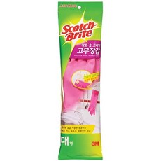 스카치브라이트 황토 숯 고리형 고무장갑, 대(L), 1개