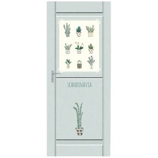 浪漫倉庫 玄關門裝飾貼紙 ncbr080, 斯堪地那維亞花園