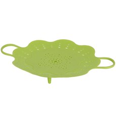 스토피아 실리콘 플라워 손잡이 찜기 1단 그린, 270 x 270 mm, 1개, 1개