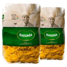 DE MATTEIS AGROALIMENTARE S.P.A. 바로니아 파르팔레 파스타 파르펠리, 500g, 2개