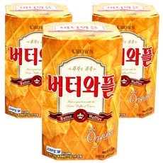 크라운 버터와플, 135g, 3개