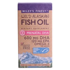 와일리즈파이니스트 어유 프리네이탈 DHA 600mg 피쉬 소프트젤 글루텐 프리 무설탕, 180정, 1개