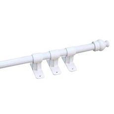 Living Zone窗簾桿 直徑15mm 12號 180~360cm, 白色的, 1套