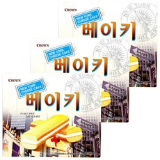 크라운 베이키 뉴욕 치즈 케이크, 102g, 3개