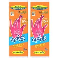 마미손 고무장갑, 핑크, 소(S), 2개