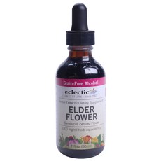Eclectic Institute 그레인-프리 알콜 엘더 플라워 1000mg/ml, 60ml, 1개