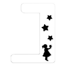 [Home Coco]1個用開關蓋 星星少女, 白色